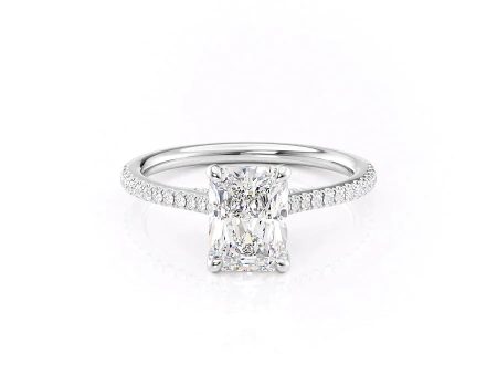 The Pave Claire Set With A 2.5 Carat Radiant Lab Diamond Online Sale