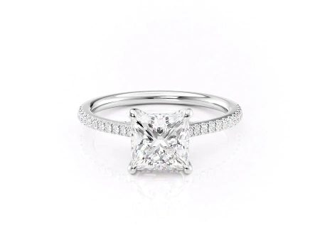 The Pave Claire Set With A 2.5 Carat Princess Lab Diamond Fashion