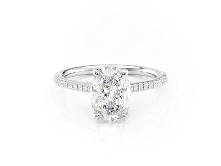 The Pave Claire Set With A 2 Carat Oval Lab Diamond Discount