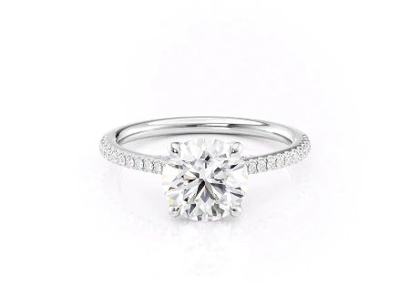 The Pave Claire Set With A 2 Carat Round Lab Diamond Online Hot Sale