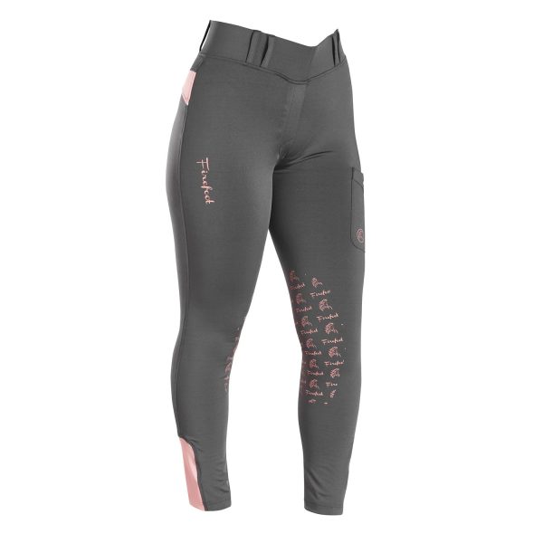 Firefoot Bankfield Basic Breeches - Charcoal Pink Discount