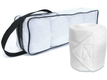 JHL Dressage Bandages (Set of 4 Size 11cm x 3m) White Fashion